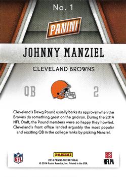 2014 Panini The National Convention - Rookies #1 Johnny Manziel Back