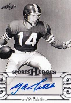 2016 Leaf Sports Heroes #BA-YAT Y.A. Tittle Front