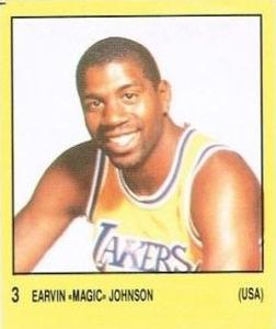 1987-88 Panini Supersport Spanish Stickers #3 Magic Johnson Front