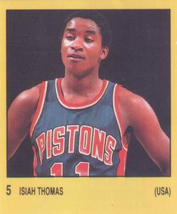 1987-88 Panini Supersport Spanish Stickers #5 Isiah Thomas Front