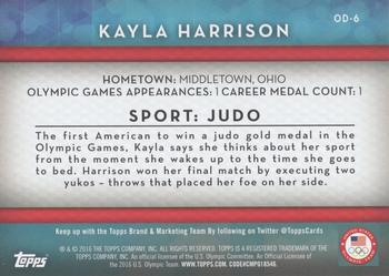 2016 Topps U.S. Olympic & Paralympic Team Hopefuls - Olympic Disciplines #OD-6 Kayla Harrison Back