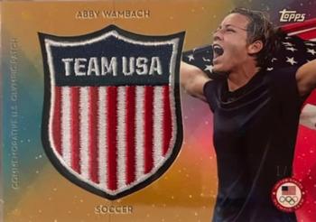 2016 Topps U.S. Olympic & Paralympic Team Hopefuls - Crest Patches Gold #USTC-AW Abby Wambach Front