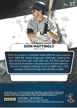 2016 Panini The National VIP - Pulsar #57 Don Mattingly Back