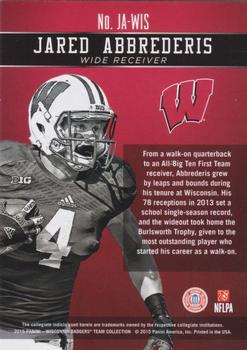 2015 Panini Wisconsin Badgers - Honors Black #182 Jared Abbrederis Back