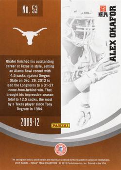 2015 Panini Texas Longhorns #53 Alex Okafor Back