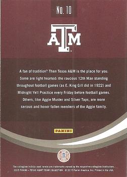 2015 Panini Texas A&M Aggies #10 12th Man Back