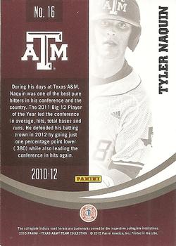 2015 Panini Texas A&M Aggies #16 Tyler Naquin Back