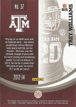 2015 Panini Texas A&M Aggies #37 Trey Williams Back