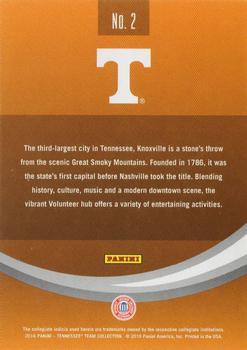 2016 Panini Tennessee Volunteers #2 Knoxville Back