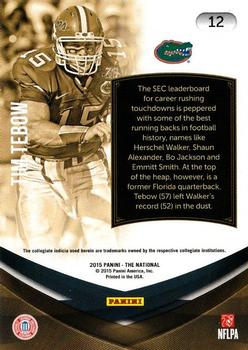 2015 Panini The National - Collegiate Legends #12 Tim Tebow Back