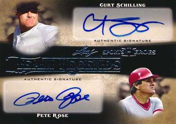 2016 Leaf Sports Heroes - Team Legends Autographs #TL-08 Curt Schilling / Pete Rose Front