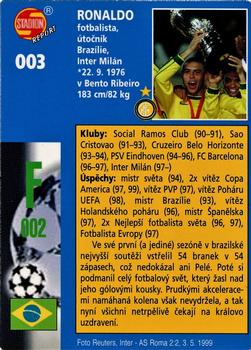 2000 Stadion World Stars #003 Ronaldo Back