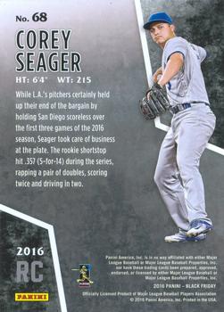 2016 Panini Black Friday - Thick Stock #68 Corey Seager Back