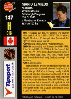 2001 Stadion World Stars #147 Mario Lemieux Back