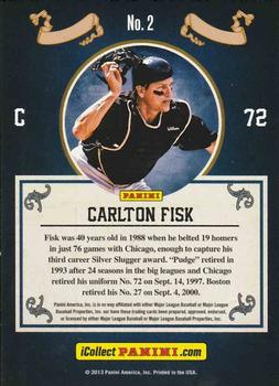 2013 Panini National Sports Collectors Convention - Diamond Kings Lava Flow #2 Carlton Fisk Back