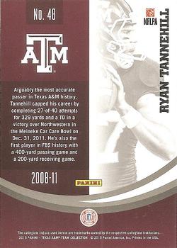 2015 Panini Texas A&M Aggies - Silver #48 Ryan Tannehill Back