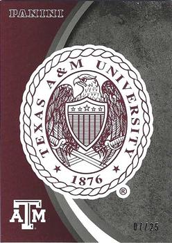 2015 Panini Texas A&M Aggies - Gold #3 University Seal Front