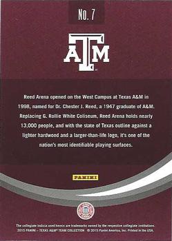 2015 Panini Texas A&M Aggies - Black #7 Reed Arena Back