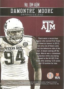 2015 Panini Texas A&M Aggies - Honors Black #DM-A&M Damontre Moore Back