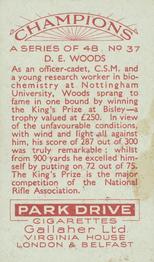 1934 Gallaher Champions #37 Douglas Woods Back