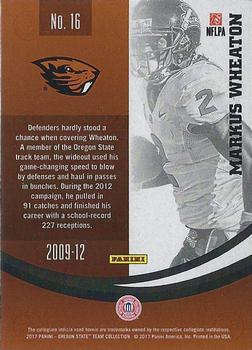 2017 Panini Oregon State Beavers #16 Markus Wheaton Back