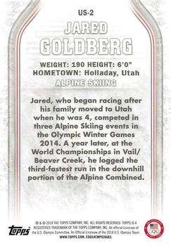 2018 Topps U.S. Olympic & Paralympic Team Hopefuls - Bronze #US-2 Jared Goldberg Back