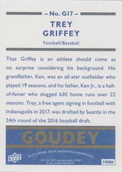 2017 Upper Deck Goodwin Champions - Goudey Royal Blue #G17 Trey Griffey Back