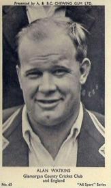 1954-55 A&BC Chewing Gum All Sport Series #65 Allan Watkins Front