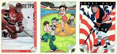 1992 Ultimate Ad Panel #NNO Dmitri Starostenko / Popeye / Betty Boop / Bobby Hull Front