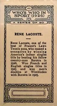 Rene Lacoste Gallery | Trading Card Database
