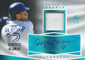 2018 Leaf In The Game Used Sports - Blue Prismatic #GUA-RA1 Roberto Alomar Front