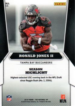 2018 Panini National VIP Gold #11 Ronald Jones II Back