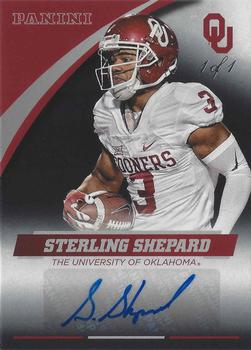 2016 Panini Oklahoma Sooners - Autographs Black #SS-OU Sterling Shepard Front