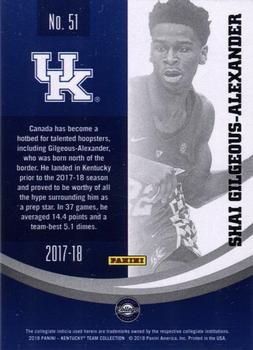 SHAI GILGEOUS-ALEXANDER UNIVERSITY OF KENTUCKY PANINI CONTENDERS NBA  2018SCHOOL COLORS DRAFT PICKS (BLUE JERSEY) PLAYER CARD MOUNTED ON A 4 X  6 BLACK MARBLE PLAQUE at 's Sports Collectibles Store