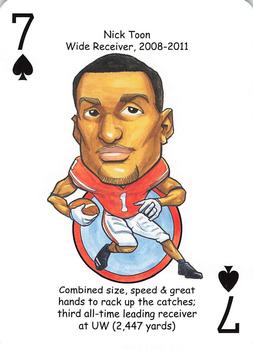 2013 Hero Decks Wisconsin Badgers Basketball & Football Heroes Playing Cards #7♠ Nick Toon Front