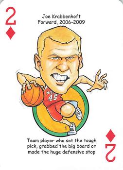 2013 Hero Decks Wisconsin Badgers Basketball & Football Heroes Playing Cards #2♦ Joe Krabbenhoft Front