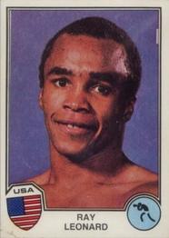 1981 Panini Sport Superstars (Eurofootball 82) Stickers #67 Ray Leonard Front