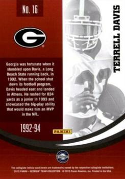 2015 Panini Georgia Bulldogs - Silver #16 Terrell Davis Back