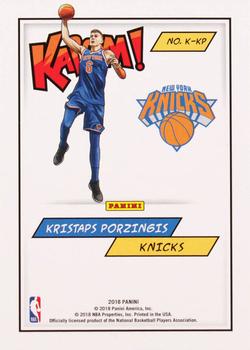 2018 Panini Kaboom! #K-KP Kristaps Porzingis Back