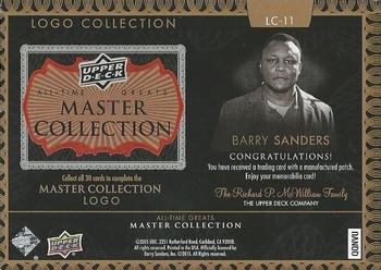 2016 Upper Deck All-Time Greats Master Collection - Logo Collection Puzzle #LC-11 Barry Sanders Back