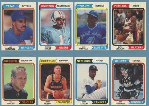 1992 SCD Sports Card Price Guide Monthly - Full Sheets #45-52 Eric Lindros / Brien Taylor / Chris Mullin / Cal Ripken Jr. / Clyde Drexler / Dave Winfield / Warren Moon / Juan Gonzalez Front