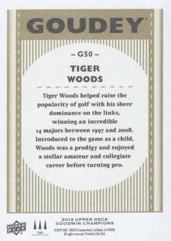 2019 Upper Deck Goodwin Champions - Goudey #G50 Tiger Woods Back