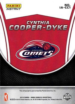 2019 Panini National Sports Convention VIP Party Exclusive #IA-CC1 Cynthia Cooper Back
