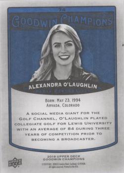 2019 Upper Deck Goodwin Champions - Royal Blue #74 Alexandra O'Laughlin Back