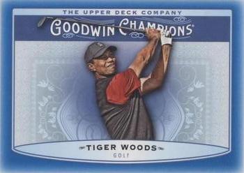 2019 Upper Deck Goodwin Champions - Royal Blue #75 Tiger Woods Front