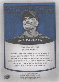 2019 Upper Deck Goodwin Champions - Royal Blue #83 Rob Paulsen Back