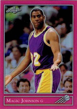 2019 Leaf National Convention - 1992 Leaf Metal Pink Prismatic #TN-40 Magic Johnson Front