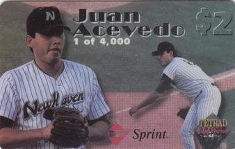 1995 Signature Rookies Tetrad - Auto Phonex $2 #18 Juan Acevedo Front
