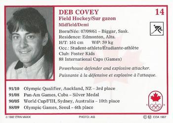 1992 Erin Maxx Summer Olympics Hopefuls #14 Deb Covey Back