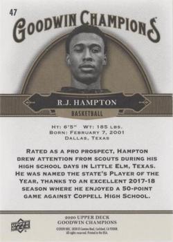 2020 Upper Deck Goodwin Champions - Lightning Background #47 R.J. Hampton Back